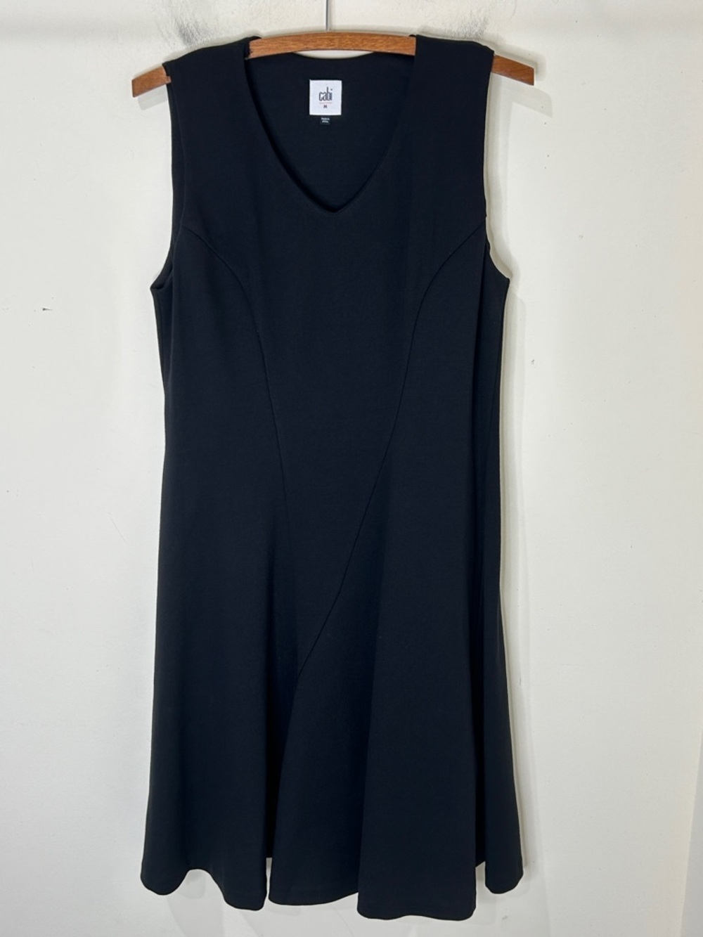 CAbi 3649 Ponte Performance Sleeveless Fit & Flare Dress Black Size Medium - Picture 13 of 13